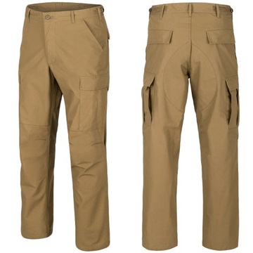Spodnie Bojówki Wojskowe HELIKON BDU Ripstop Coyote XXL LONG