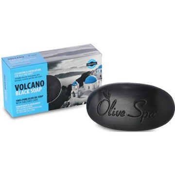 Oczyszczające, Czarne mydło NATURALNE do ciała i twarzy SANTO VOLCANO SPA