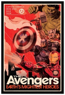 Marvel Avengers Retro - постер 61x91,5 см