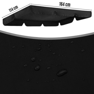 КРЫША для садовых качелей КРЫША 164 x 114 см ЧЕРНАЯ ПРОЧНАЯ ПРОЧНАЯ