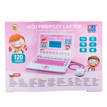 ИНТЕРАКТИВНЫЙ ОБРАЗОВАТЕЛЬНЫЙ НОУТБУК PL ENG LCD КОМПЬЮТЕР ДЛЯ ДЕТЕЙ ИГРУШКА