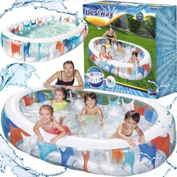 BASEN ogrodowy DMUCHANY Bestway 229x152cm dla dzieci RODZINNY