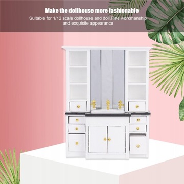 1/12 Domek dla lalek Mini szafka z umywalką