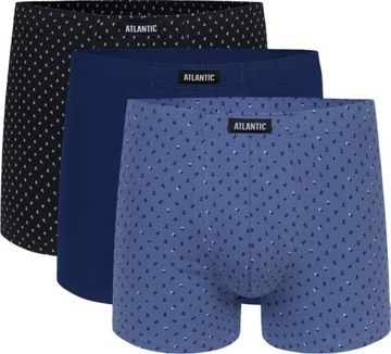 ATLANTIC SZORTY MĘSKIE BOKSERKI ELASTYCZNE MAJTKI 3MH025 3PAK XL