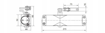 ДОВОДЧИК GEZE TS1000C + РЫЧАГ, БЕЛЫЙ
