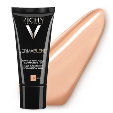 Vichy Dermablend, fluid korygujący o przedłużonej trwałości 35 Sand 30 ml