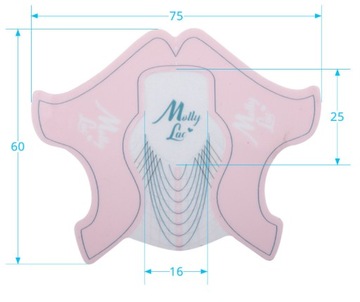 500x шаблон для акри -акри с гелевым роликом Mollylac