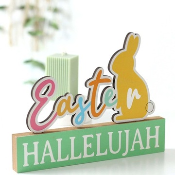 Пасхальные украшения для стола. Деревянный знак с буквами. Отдельно стоящий пасхальный стиль C.