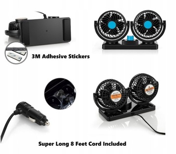 Автомобильный роторный вентилятор 12 В 15 Вт