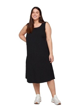 TUNIKA BAWEŁNIANA CZARNA TRAPEZI ZIZZI PLUS SIZE 000E 44