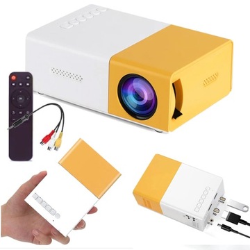 PRZENOŚNY PROJEKTOR LED FULL HD HDMI IDEALNY DO BAJEK FILMÓW ODTWARZA Z USB