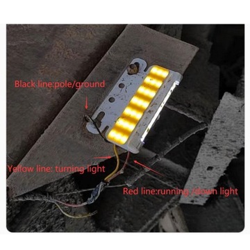 Основание из сплава со светодиодным боковым маркером 24 В. Простая установка. Автоматический эффект красного света