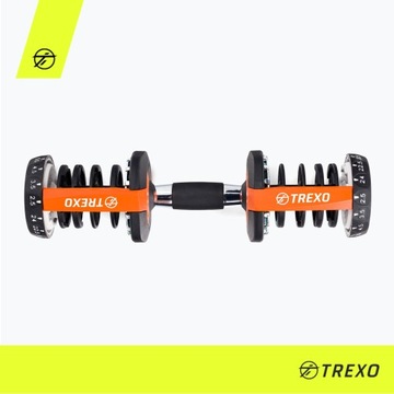 Регулируемая гантель TREXO 24 кг черная HT-18792699