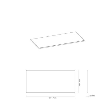 BLAT NASZAFKOWY 100 CM GRAFIT MAT OLTENS VERNAL