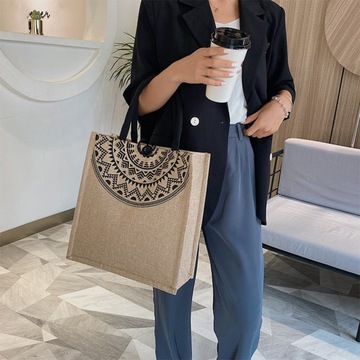 ДЖУТОВАЯ СУМКА СУМКА ДЛЯ ПОКУПКИ MISS TOTE СУМКИ НА ПЛЕЧЕ