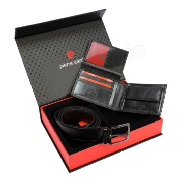 Мужской кожаный подарочный набор Pierre Cardin