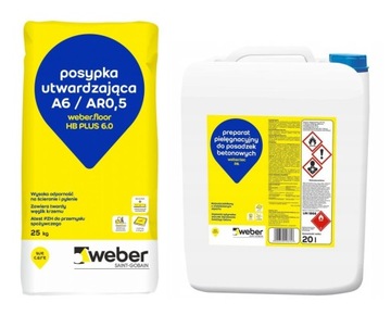 Posypka utwardzająca do betonu i impregnat 100 m2