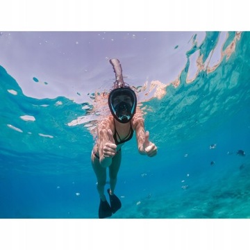 ПОЛНОЛИЦЕВАЯ МАСКА ДЛЯ ДАЙВИНГА S/M СКЛАДНАЯ ДЛЯ ПЛАВАНИЯ И СНОРКЕЛИНГА