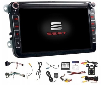 RADIO NAWIGACJA GPS ANDORID SEAT LEON 2005-2015 USB WIFI CARPLAY 64GB