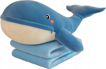 poduszka z kocykiem delfin