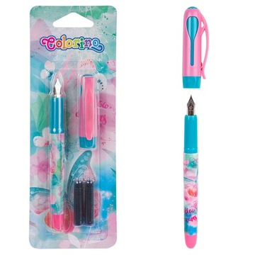 ПЕРЬЕВАЯ РУЧКА + 2 КАРТРИДЖА BL DREAMS COLORINO 55561PTR