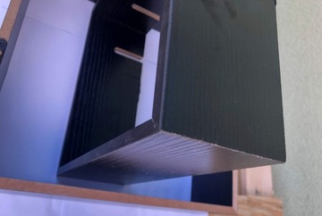 НАБОР ПОДВЕСНЫХ ПОЛОК ЧЕРНЫЙ КНИЖНЫЙ ШКАФ -ДЕФЕКТ-