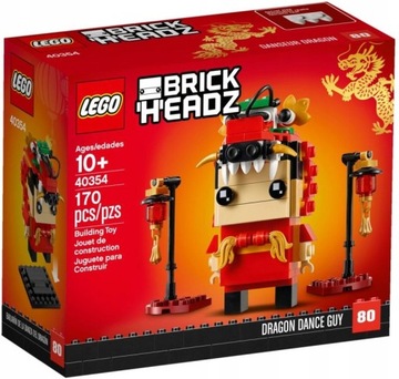 LEGO 40354 BRICKHEADZ CHŁOPAK TAŃCZĄCY TANIEC SMOK