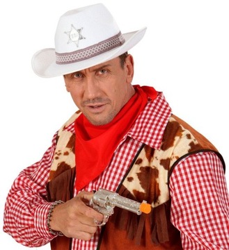 КОВБОЙСКАЯ ШЛЯПА ШЕРИФА, БЕЛАЯ КОВБОЙСКАЯ КОВБОЙСКАЯ