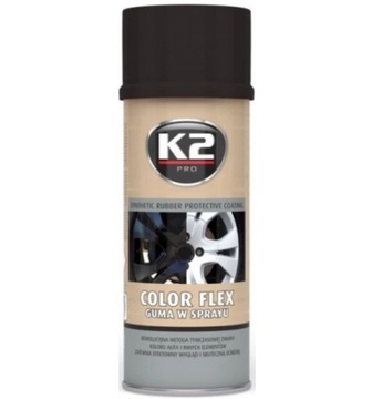 K2 GUMA W SPRAYU COLOR FLEX CZARNY POŁYSK 400 ML