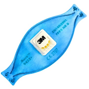 МАСКА 3M 9432+ ПОЛУМАСКА AURA АНТИПЫЛЕВАЯ FFP3 № D.