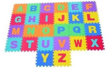 PUZZLE PIANKOWE MATA EDUKACYJNA LITERKI 26 El.
