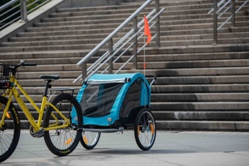 ВЕЛОСИПЕД PROFEX ДЛЯ ТРАНСПОРТИРОВКИ 2-Х ДЕТЕЙ СКЛАДНОЙ ФОНАРЬ 2в1.