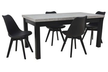 Komplet 4x krzesła SKANDYNAWSKIE + stół LAMINAT