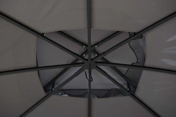 PAWILON OGRODOWY 3x4m NAMIOT SZARY OGRODOWY MOSKITIERY ZASŁONY ALTANA MOCNY