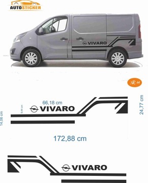 NAKLEJKA NAKLEJKI OKLEINA WLEP BUS OPEL VIVARO MODEL 14
