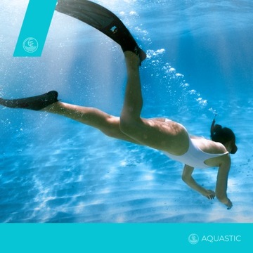 Трубка AQUASTIC Shoal синяя ГИПОАЛЛЕРГЕННАЯ РОТКА