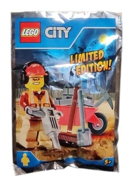 LEGO City Minifigure Polybag - Worker with Wheelbarrow #951702