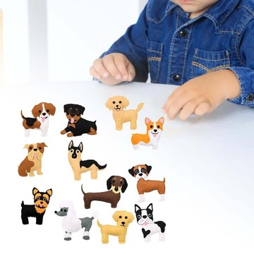 Zestawy do szycia filcowego Zrób własne pluszowe zwierzę DIY Szycie dla dzieci Pies