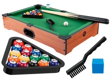 PLAYTIVE STÓŁ DO GRY BILARDOWY MINI BILARD 2 KIJE KULE KREDA ZESTAW