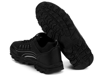 Buty męskie solidne obuwie mocne czarne adidasy do pracy