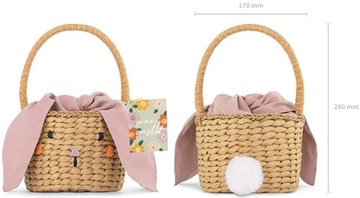 ПАСХАЛЬНАЯ КОРЗИНКА, БУМАЖНЫЙ ЗАЙЧИК, ДЕТСКАЯ ДЕТСКАЯ РОЖДЕСТВЕНСКАЯ КОРЗИНКА