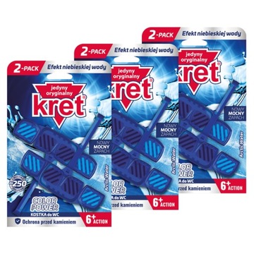 Kret Zawieszka do WC Barwiąca Arctic Waters 40g x6