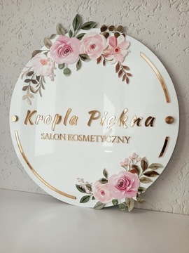 Вывеска Рекламная доска Glamour, золото серебро, 40 см