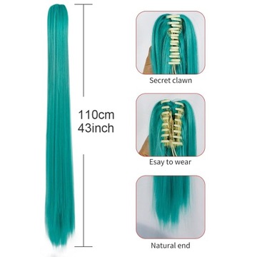 Двойной хвост Хацунэ Мику Аниме Длинные прямые парики Голубое озеро