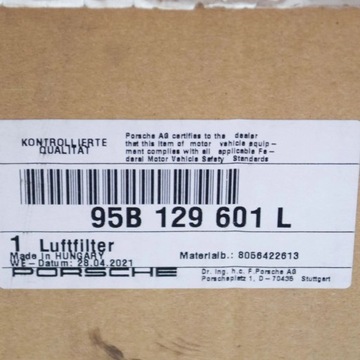 PORSCHE MACAN (95B) 2014 POUZDRO FILTRU VZDUCHU