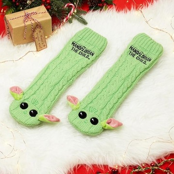 ПЛОТНЫЕ ЗИМНИЕ ТЕПЛЫЕ НОСКИ MANDALORIAN BABY YODA STAR WARS