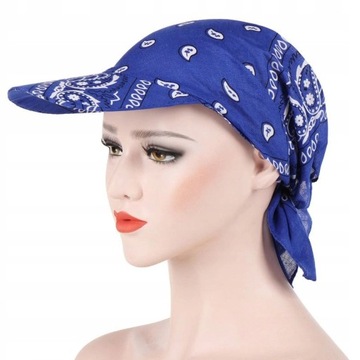 czapka Boho z tkaniny tureckiej letnia wiązana v4