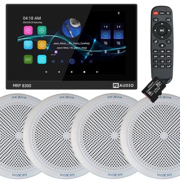 P2 AUDIO RADIO INTERNETOWE PODTYNKOWE Z BLUETOOTH SD + 4 GŁOŚNIKI 45W