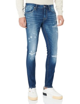 JACK&JONES NIEBIESKIE JEANSY PRZETARCIA (36)