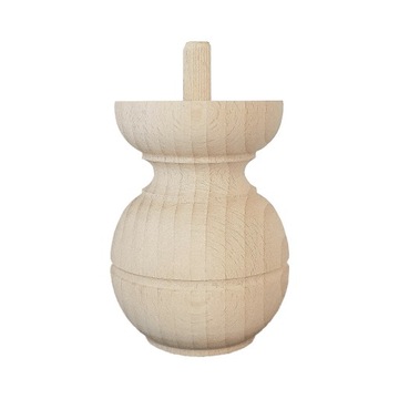 Noga meblowa z drewna, drewniana H-100 TOE-17